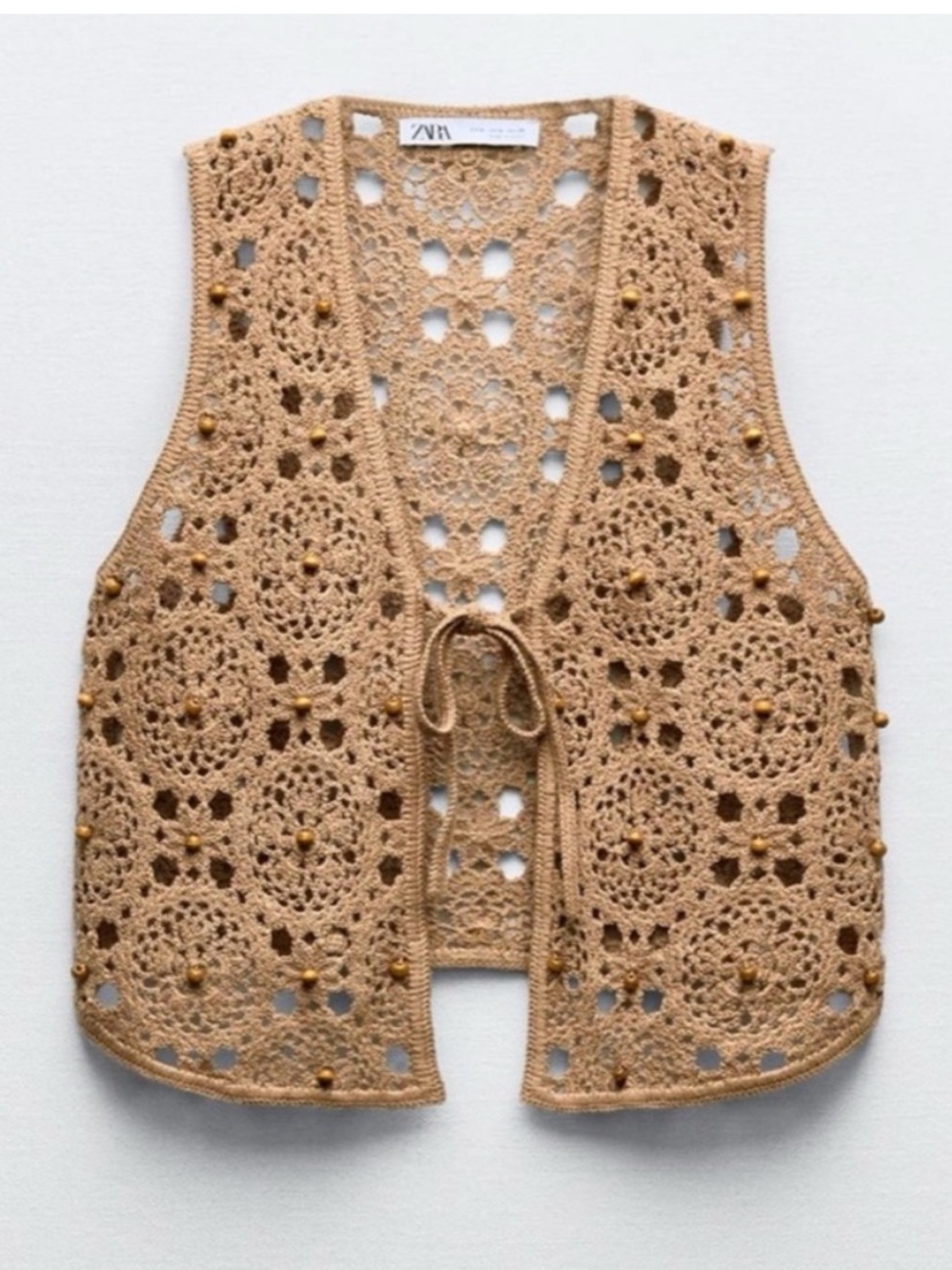 Zara Beaded Crochet Vest